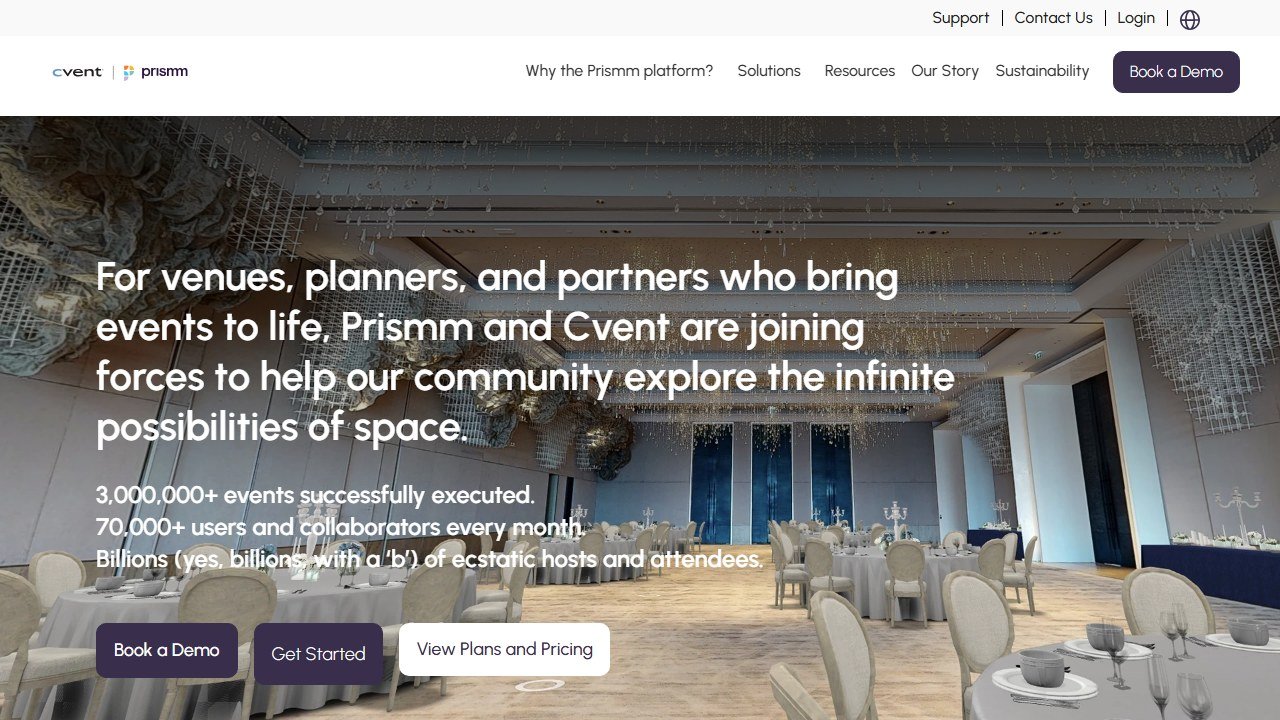 Prismm event design homepage