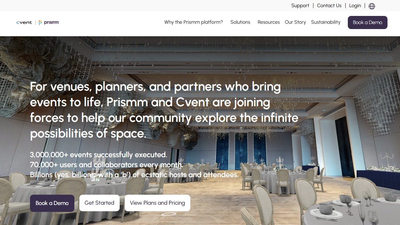 Prismm event design homepage
