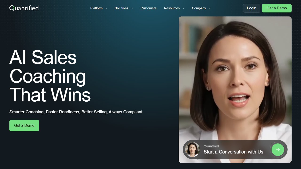 Quantified.ai homepage