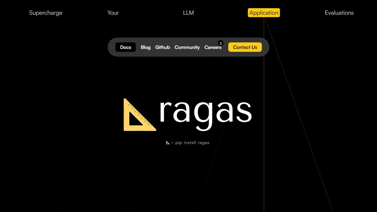 Ragas RAG evaluation homepage