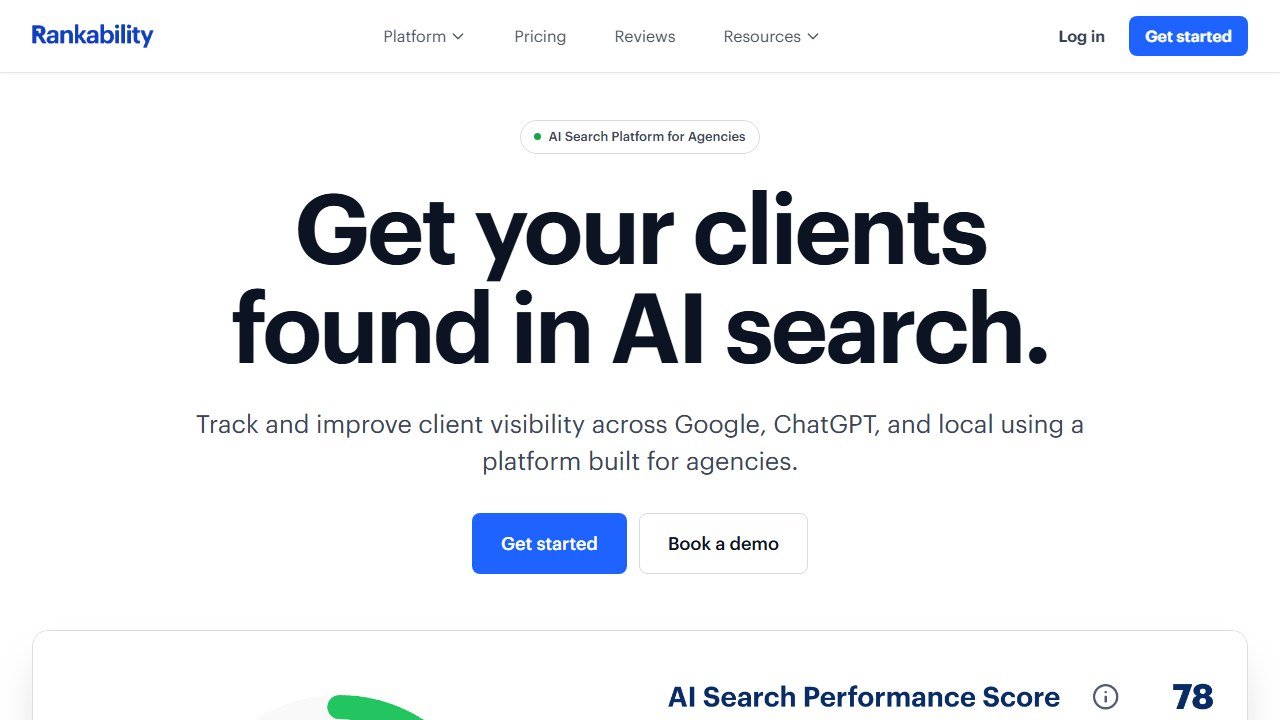 Rankability SEO homepage