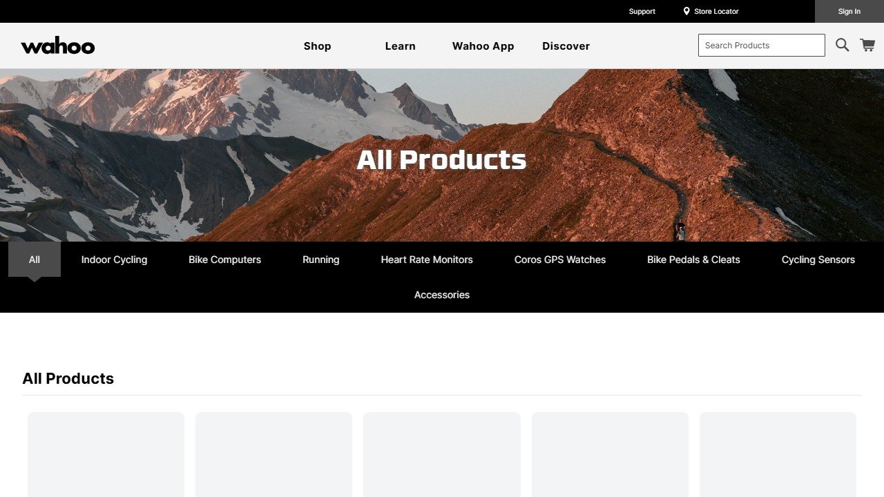 Wahoo SYSTM training homepage