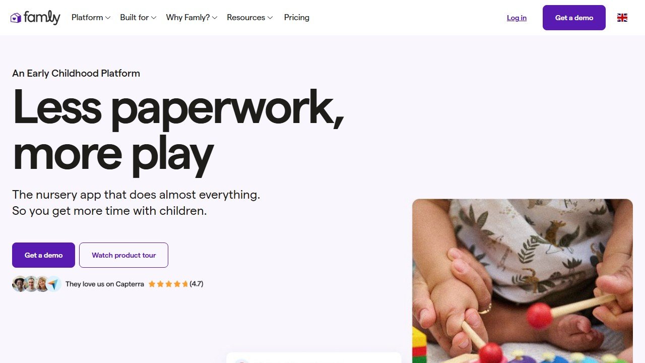 Famly homepage(famly.co)