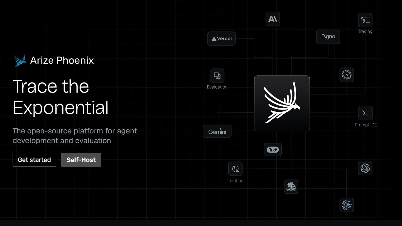 Arize Phoenix LLM tracing homepage