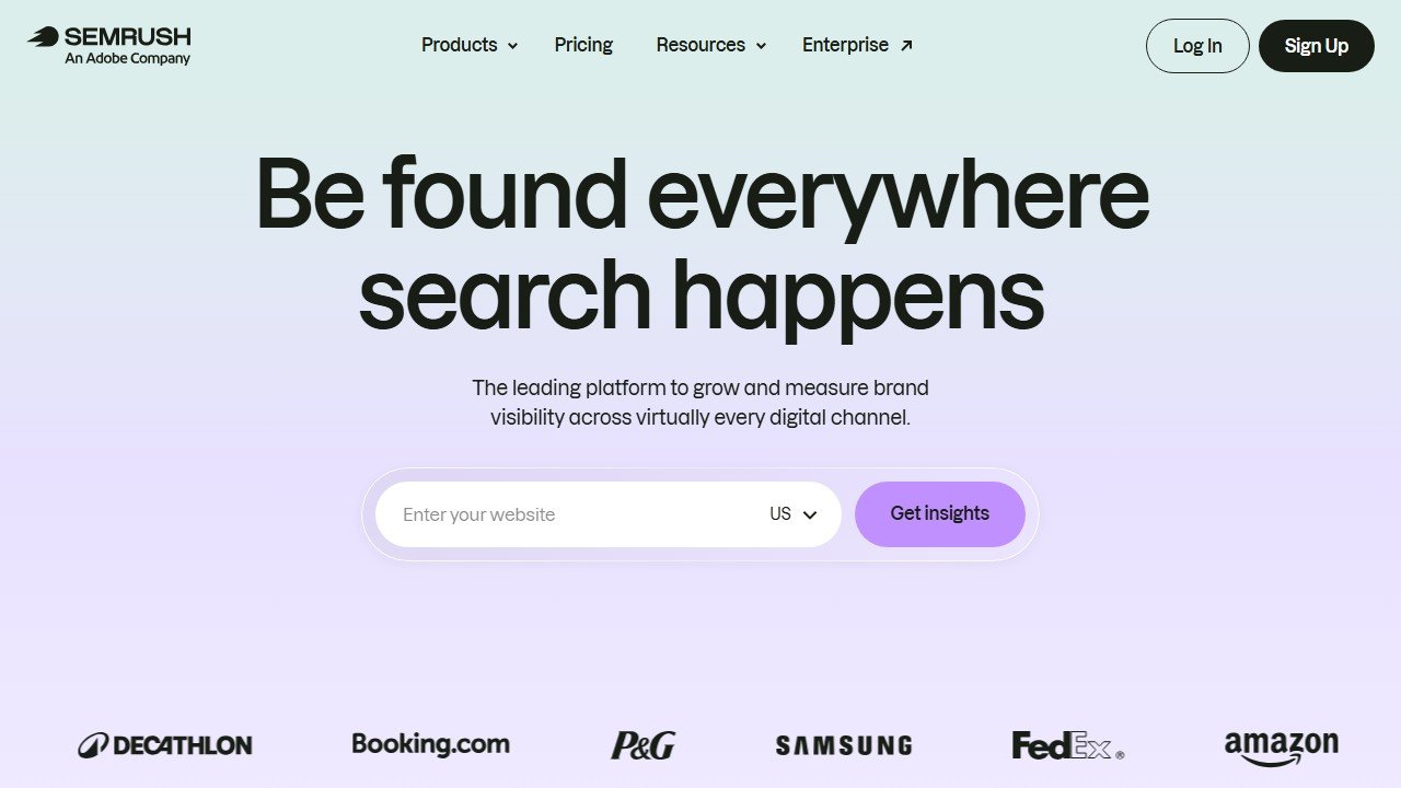 Semrush homepage(semrush.com)