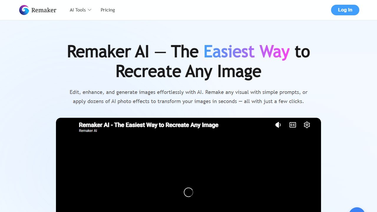 Remaker free AI face swap tool homepage, no signup required for photo and GIF swaps