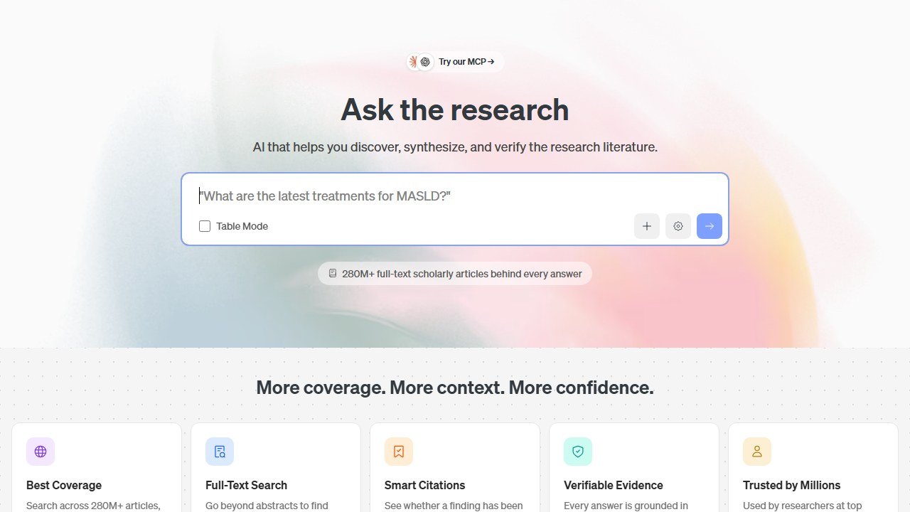 Scite homepage