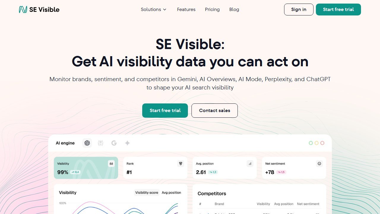 SE Visible homepage screenshot 2026