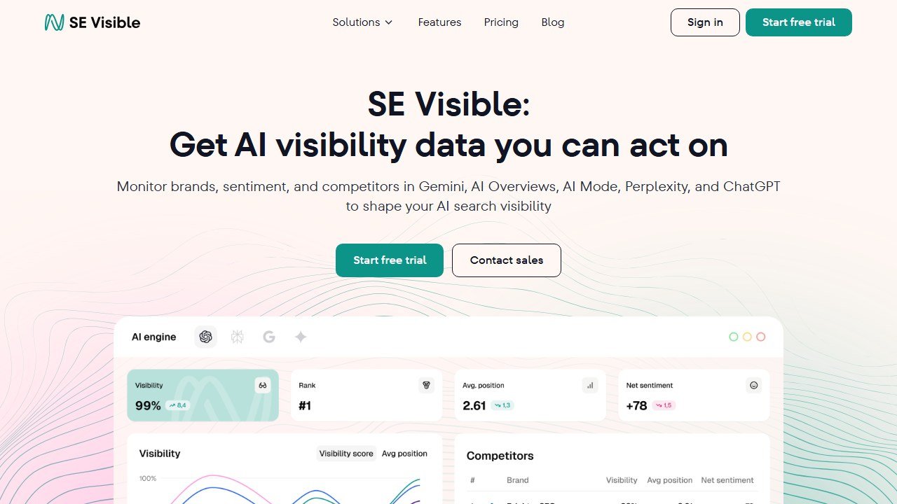 SE Visible homepage screenshot 2026
