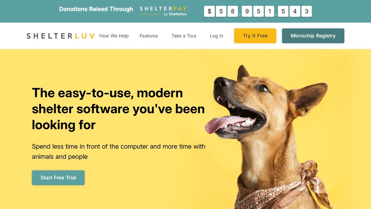 Shelterluv homepage