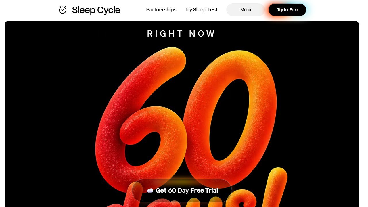 Sleep Cycle homepage(sleepcycle.com)