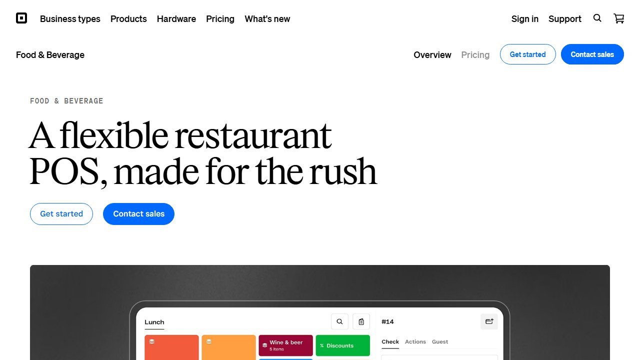 Square homepage