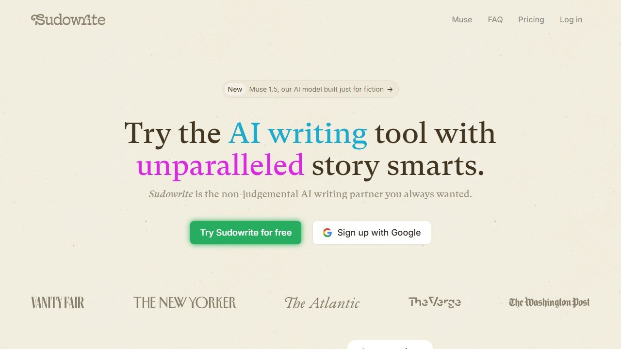 Sudowrite homepage