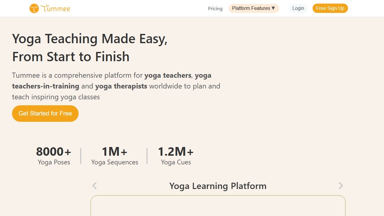 Tummee yoga sequence builder homepage