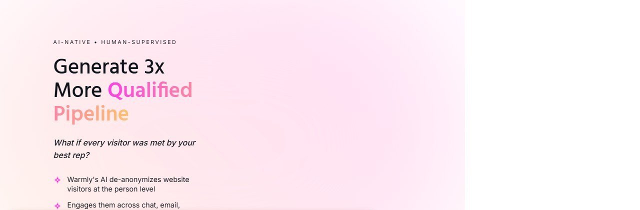 Warmly homepage