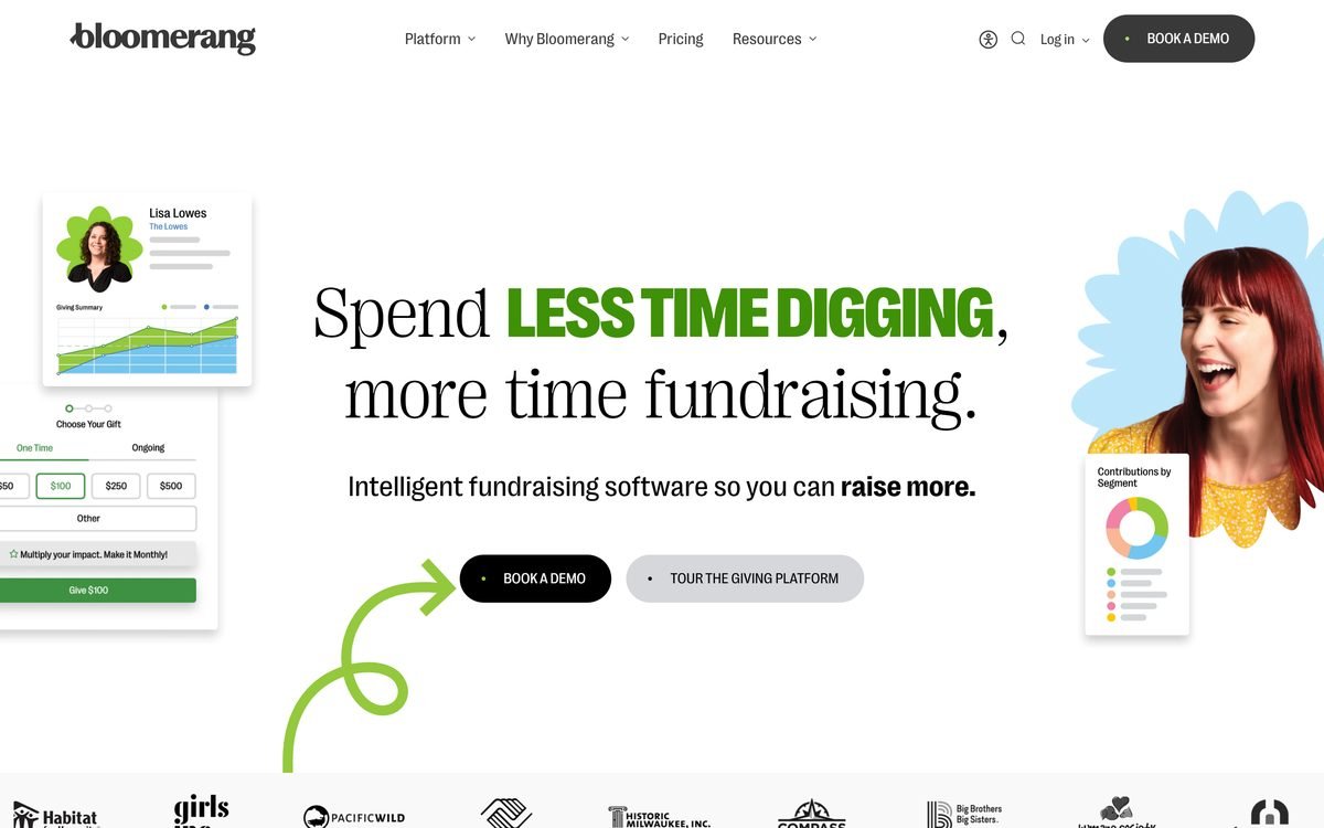 Bloomerang homepage