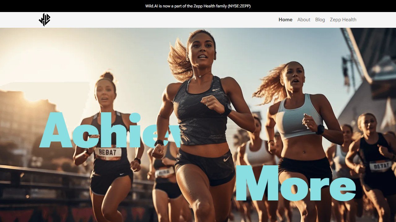 Wild AI cycle-aware training app homepage for women athletes