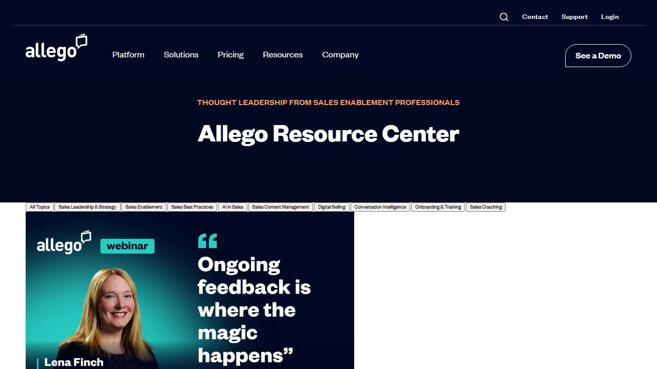 Allego homepage