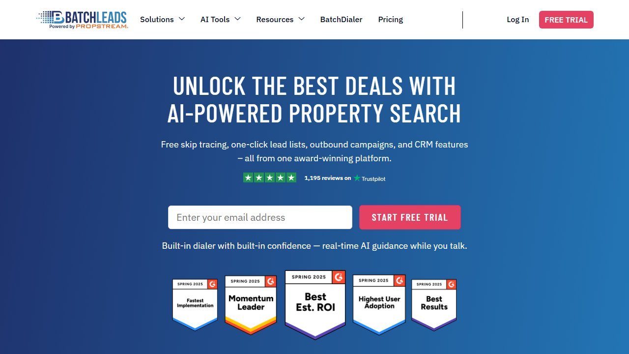 BatchLeads homepage