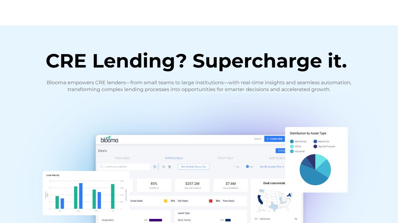 Blooma homepage screenshot