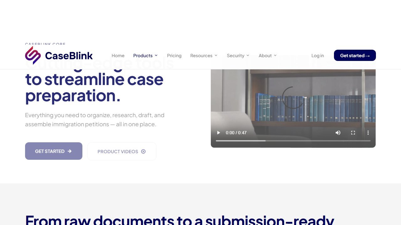 CaseBlink homepage