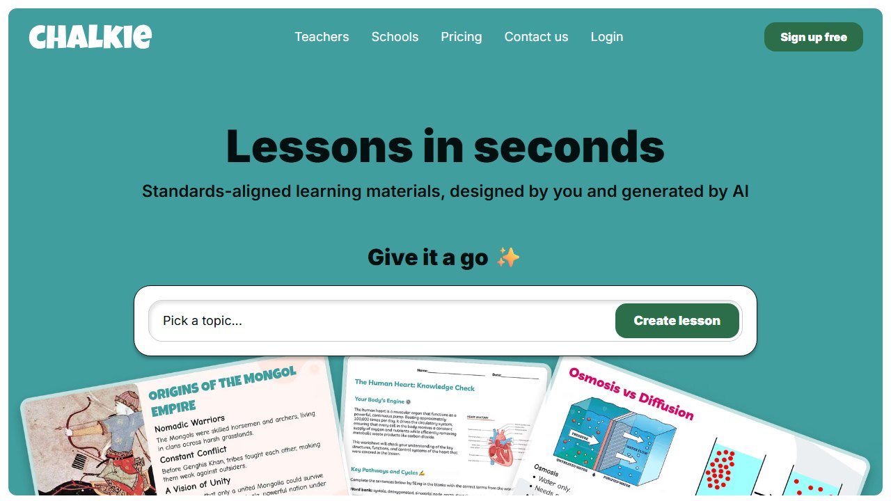 chalkie homepage