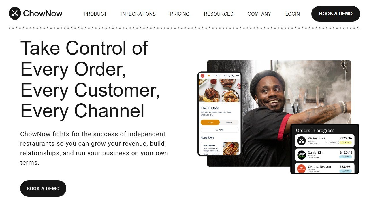 ChowNow commission-free online ordering homepage