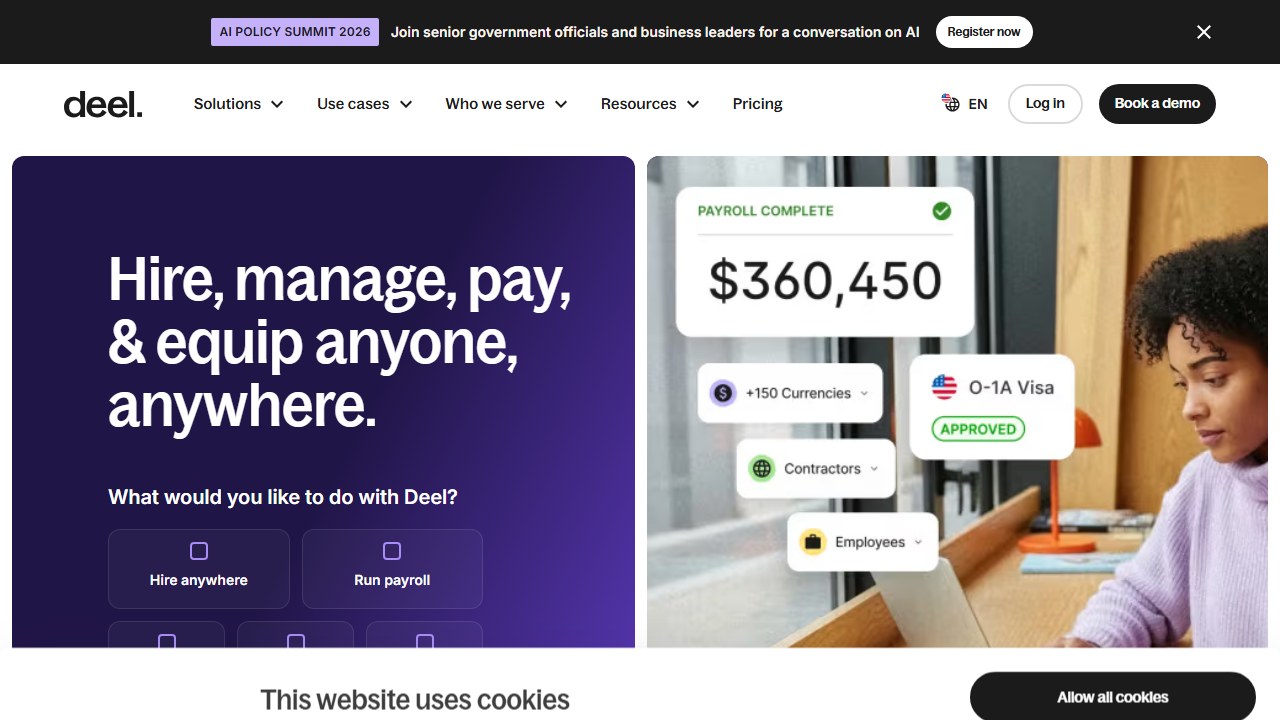 Deel homepage