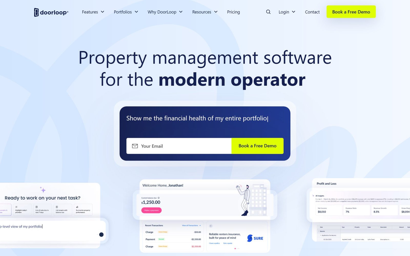 DoorLoop homepage