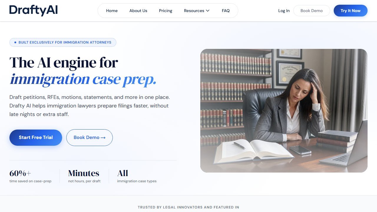 Drafty AI homepage