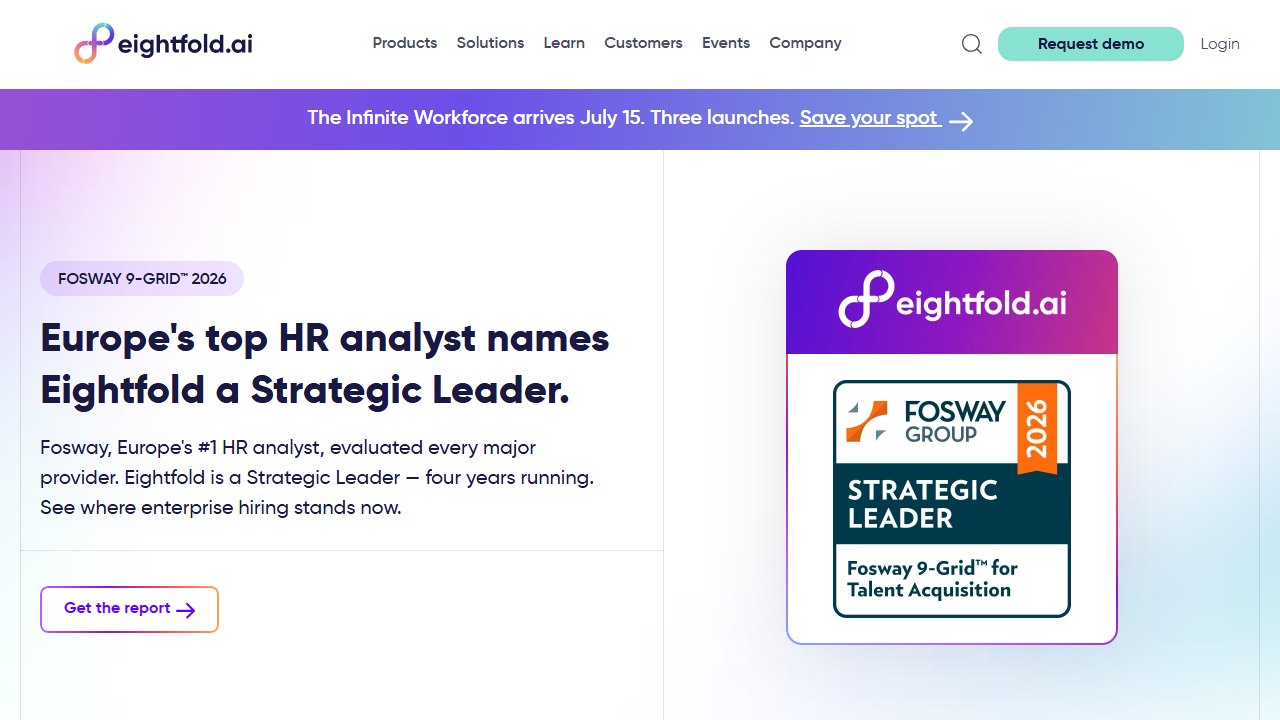 Eightfold AI homepage