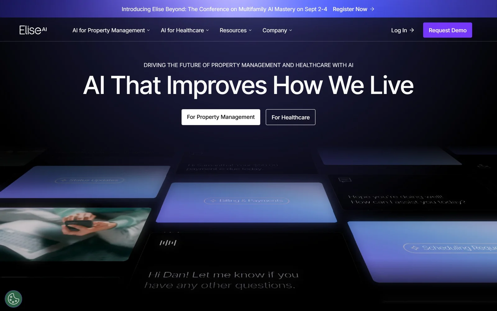 EliseAI homepage