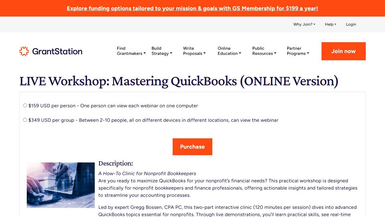 GrantStation homepage