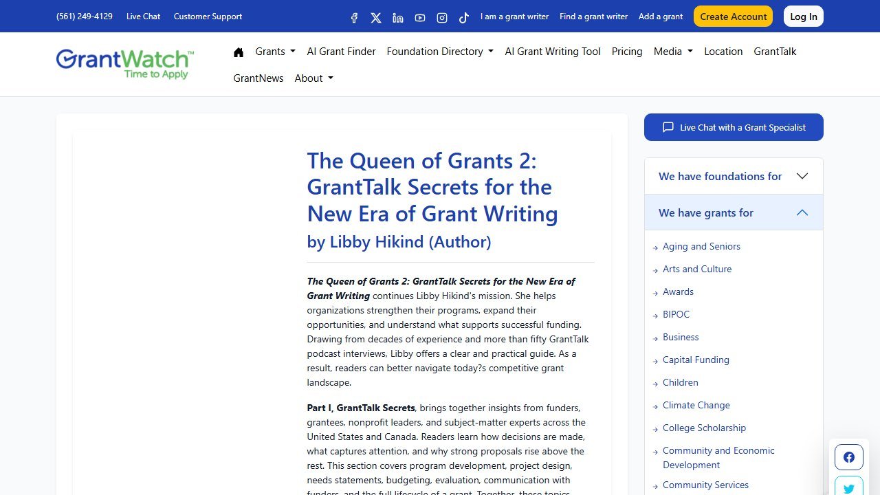 GrantWatch homepage