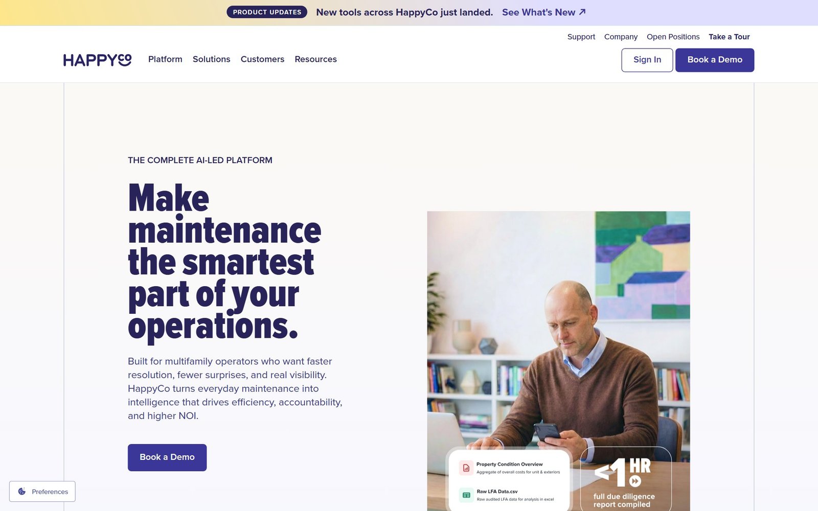 HappyCo homepage