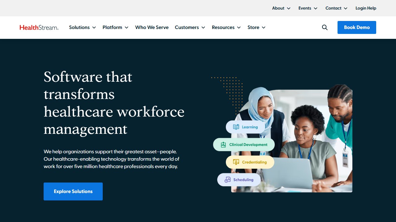 HealthStream homepage