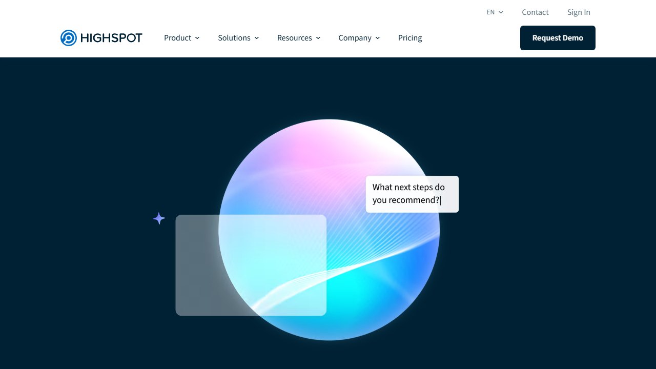 Highspot homepage