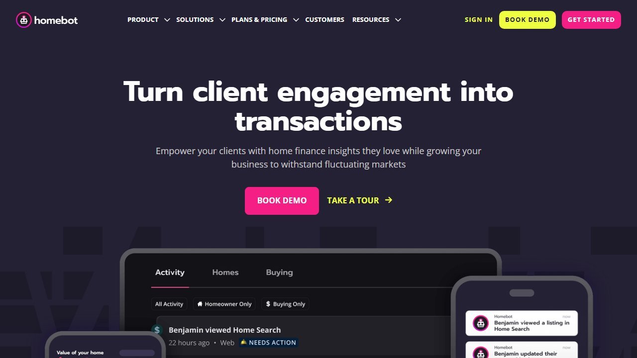 Homebot homepage