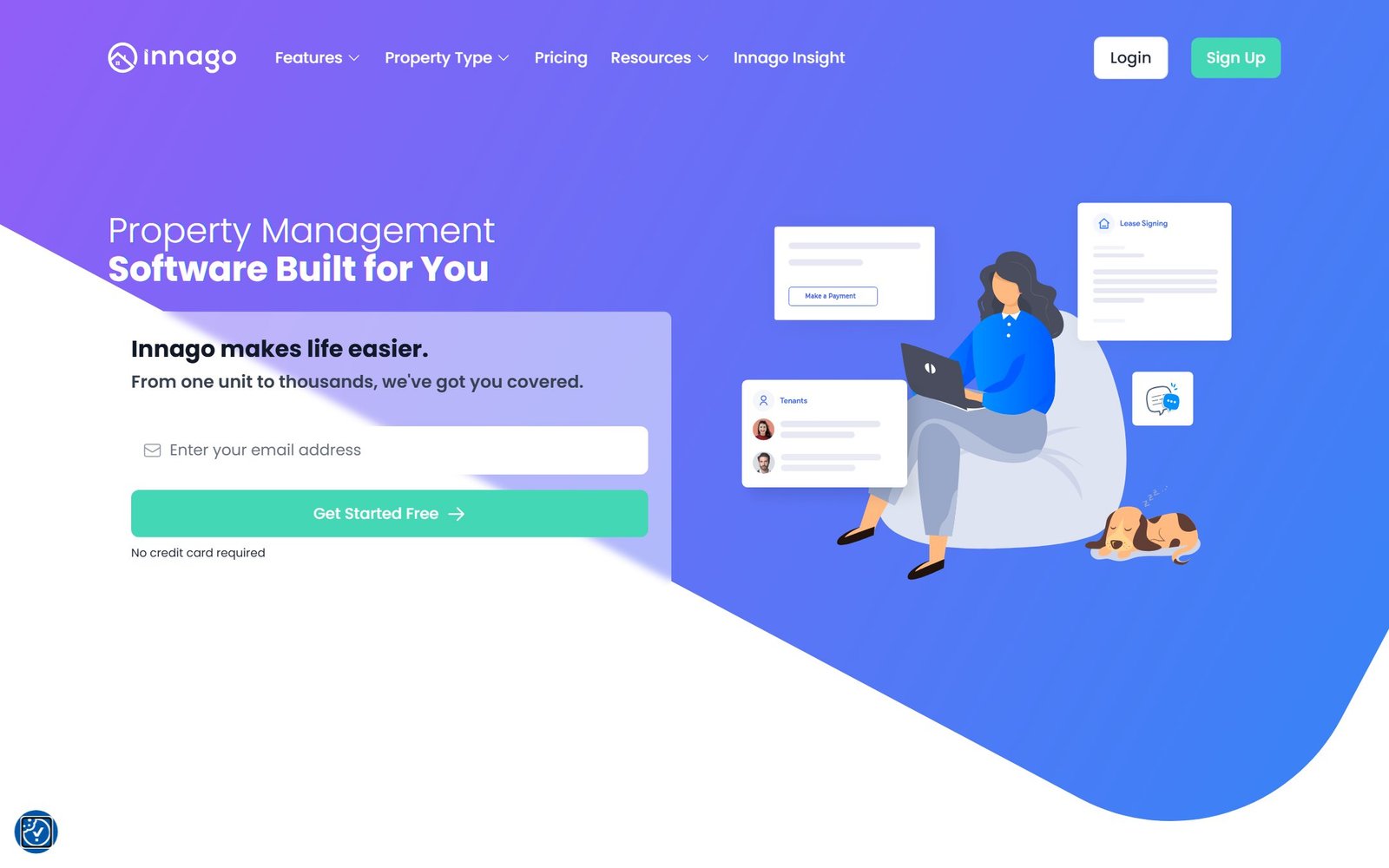 Innago homepage