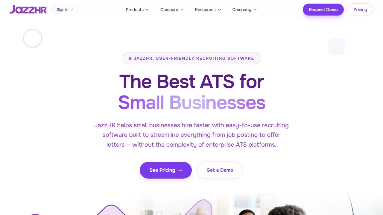JazzHR recruiting software homepage