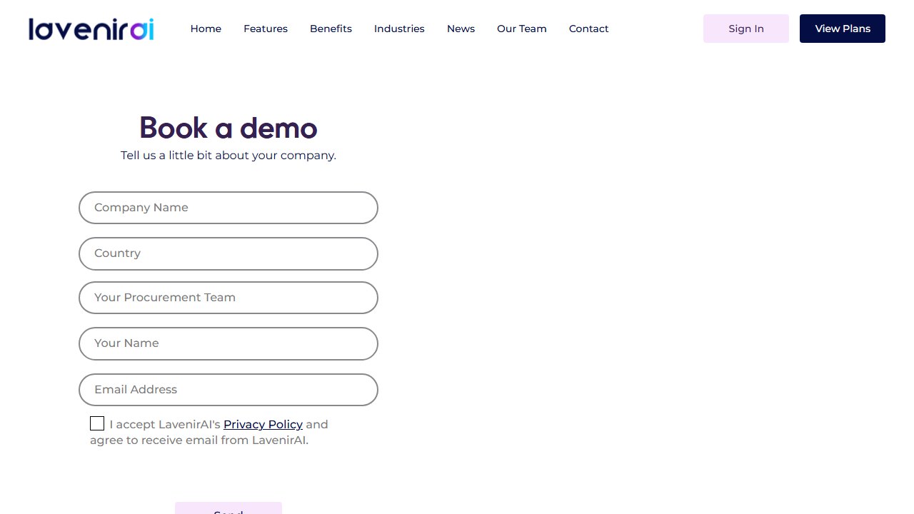 LavenirAI homepage
