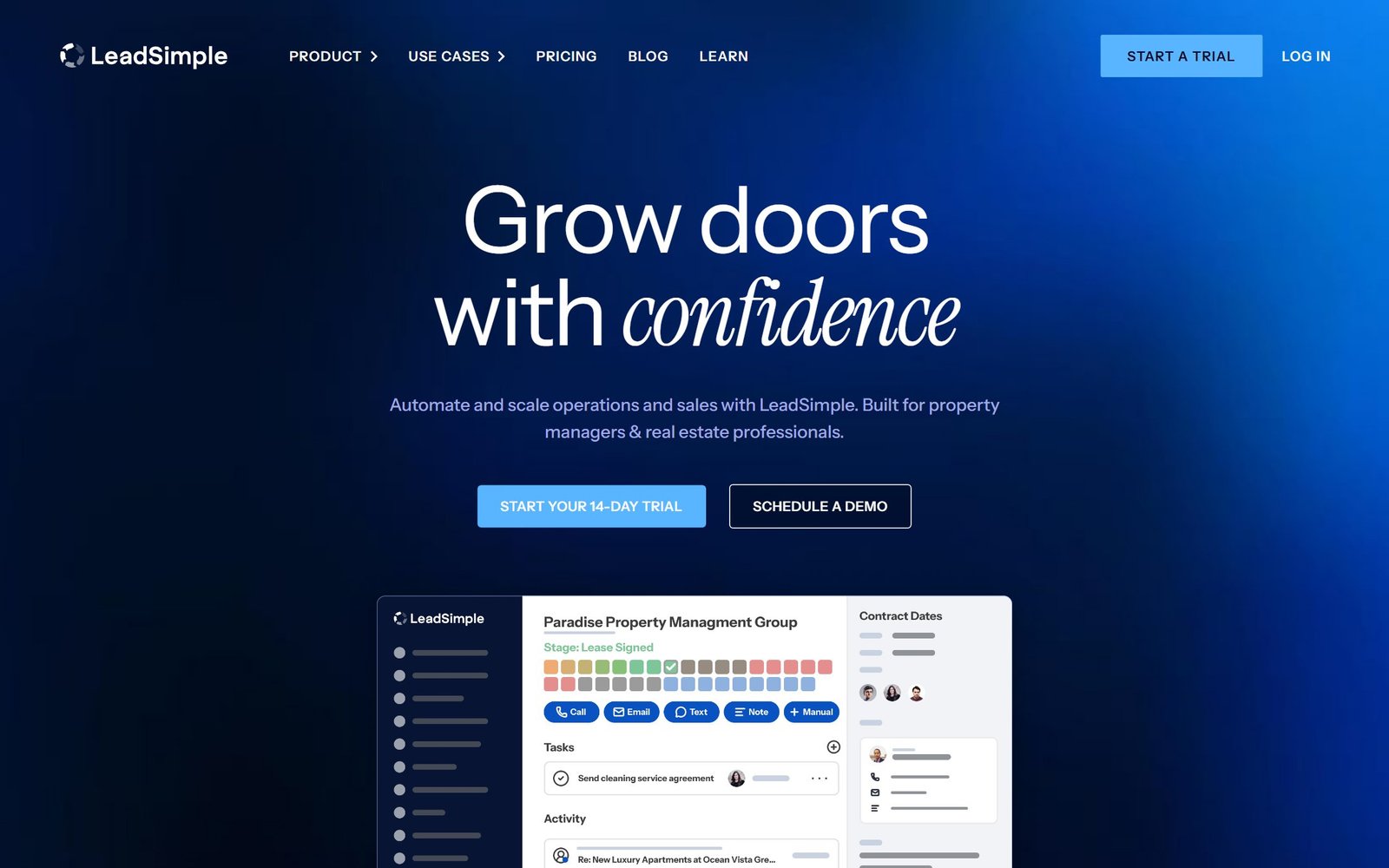 LeadSimple homepage