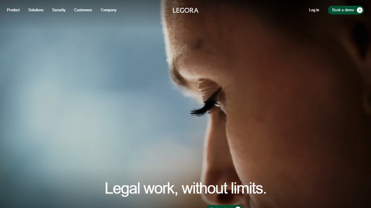 Legora collaborative legal AI workspace homepage