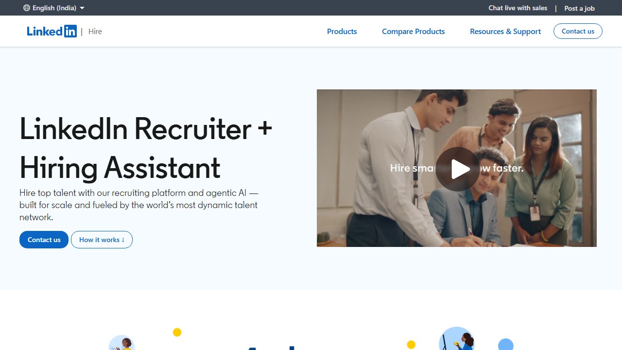 LinkedIn Recruiter talent sourcing platform page