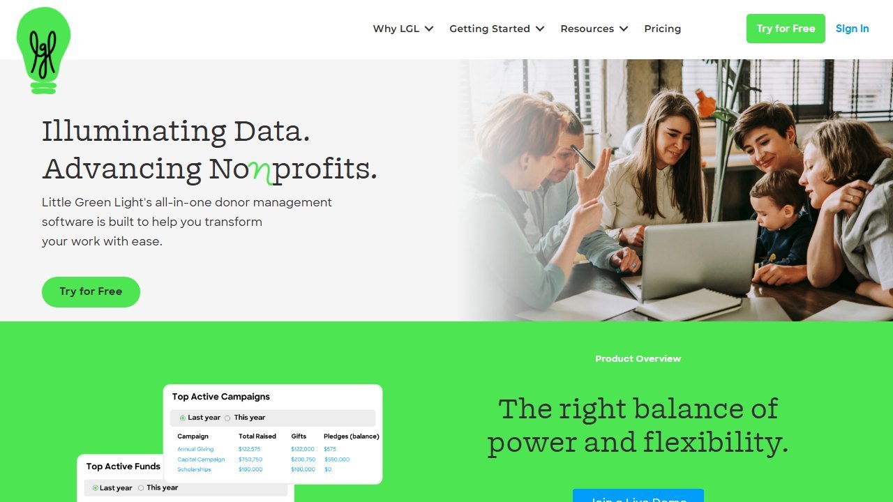 Little Green Light homepage