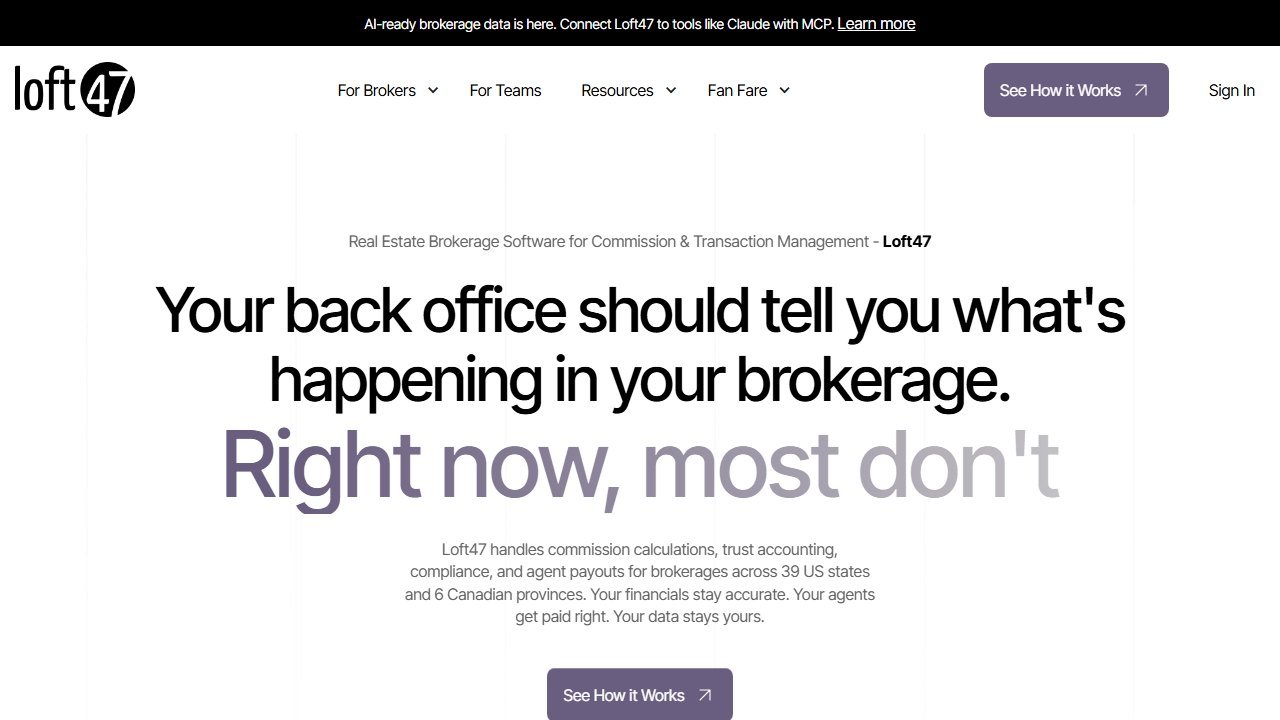 Loft47 homepage