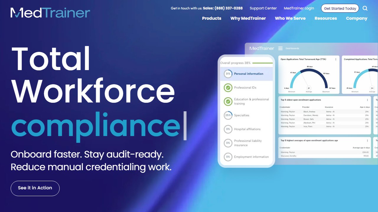 MedTrainer homepage