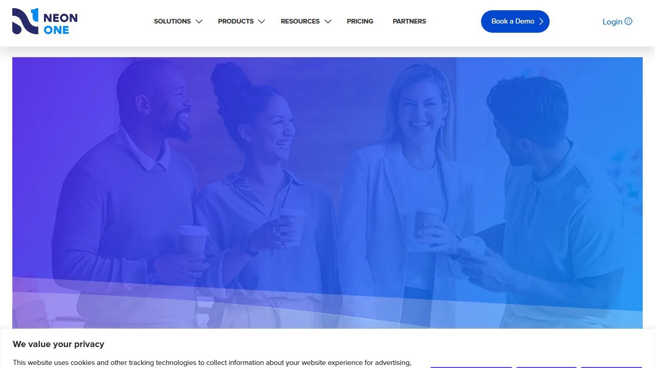 Neon CRM homepage