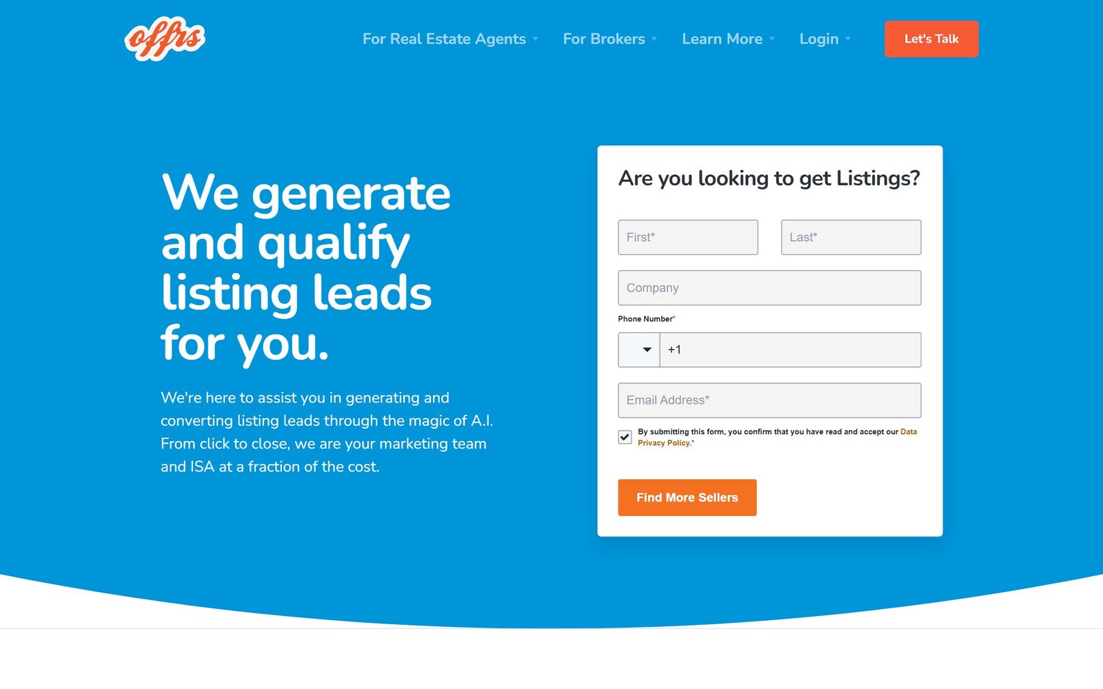 Offrs homepage