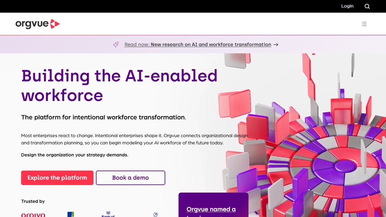 Orgvue homepage